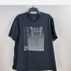 Adidas Men's Anthony Edward’s “United Under the Hoop” Black Graphic Tee